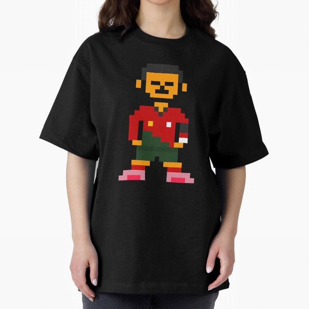 Pixel Pose Ronaldo Oversized T-Shirt Celebrate Every Goal in Global Football Passion for FIFA World Cup 2026 USA Canada Mexico, Inspired by Neymar, Haaland and Cristiano Ronaldo, France, Football History, Final Match Energy, Crowd Noise and Once in