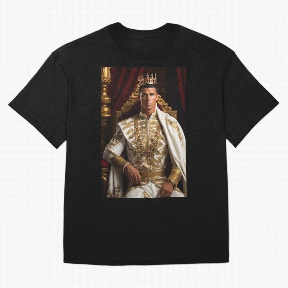Ronaldo king Oversized T-Shirt Showcase FIFA World Cup 2026 for Fans of Haaland and Portugal, Spain and Germany, Bringing Match Day Excitement, Supporter Culture, Golden Goals and Global Football Passion; Perfect for Fans, Collectors, Family