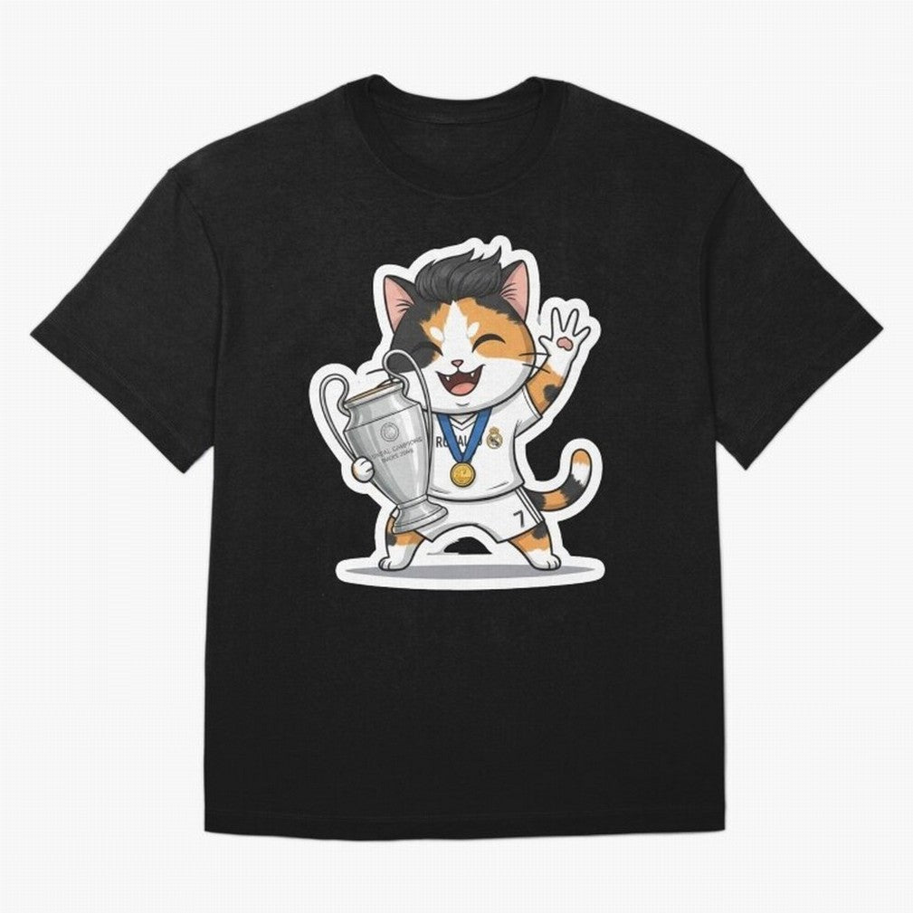 Kitten - Ucl Tittle | Ronaldo Oversized T-Shirt Show Match Day Excitement for Match Day Hype around FIFA World Cup 2026 Group Stage, Messi, Neymar and Mbappe, Brazil, Portugal and Argentina, Sports Nostalgia, International Competition, Famous