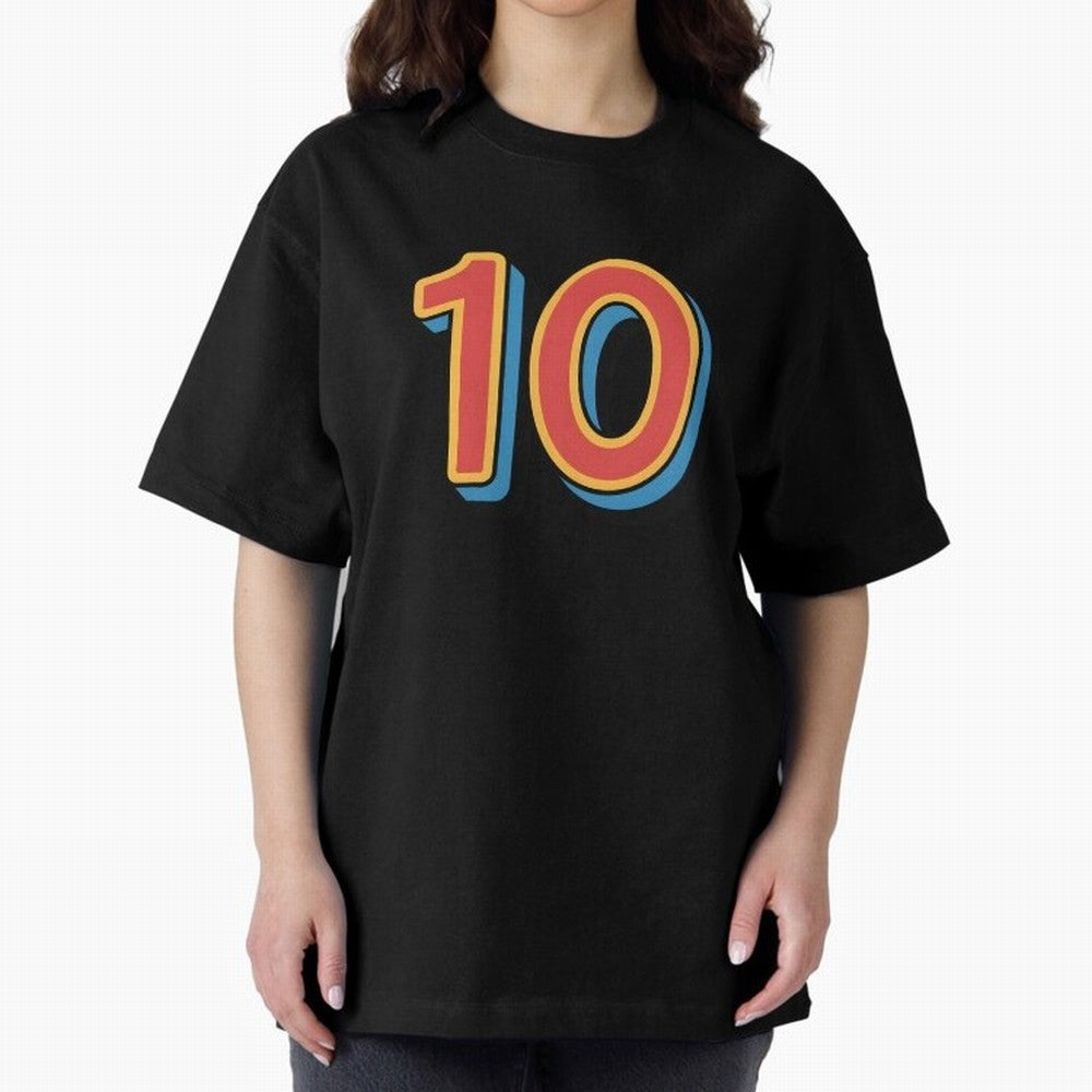 Number 10 Oversized T-Shirt Cheer for FIFA World Cup 2026 for Fans of Messi and England, Bringing Championship Spirit, Famous Goals, Roaring Crowds and International Football Unity; Ideal for Passionate Fans Who Love Underdog Stories, Superstar