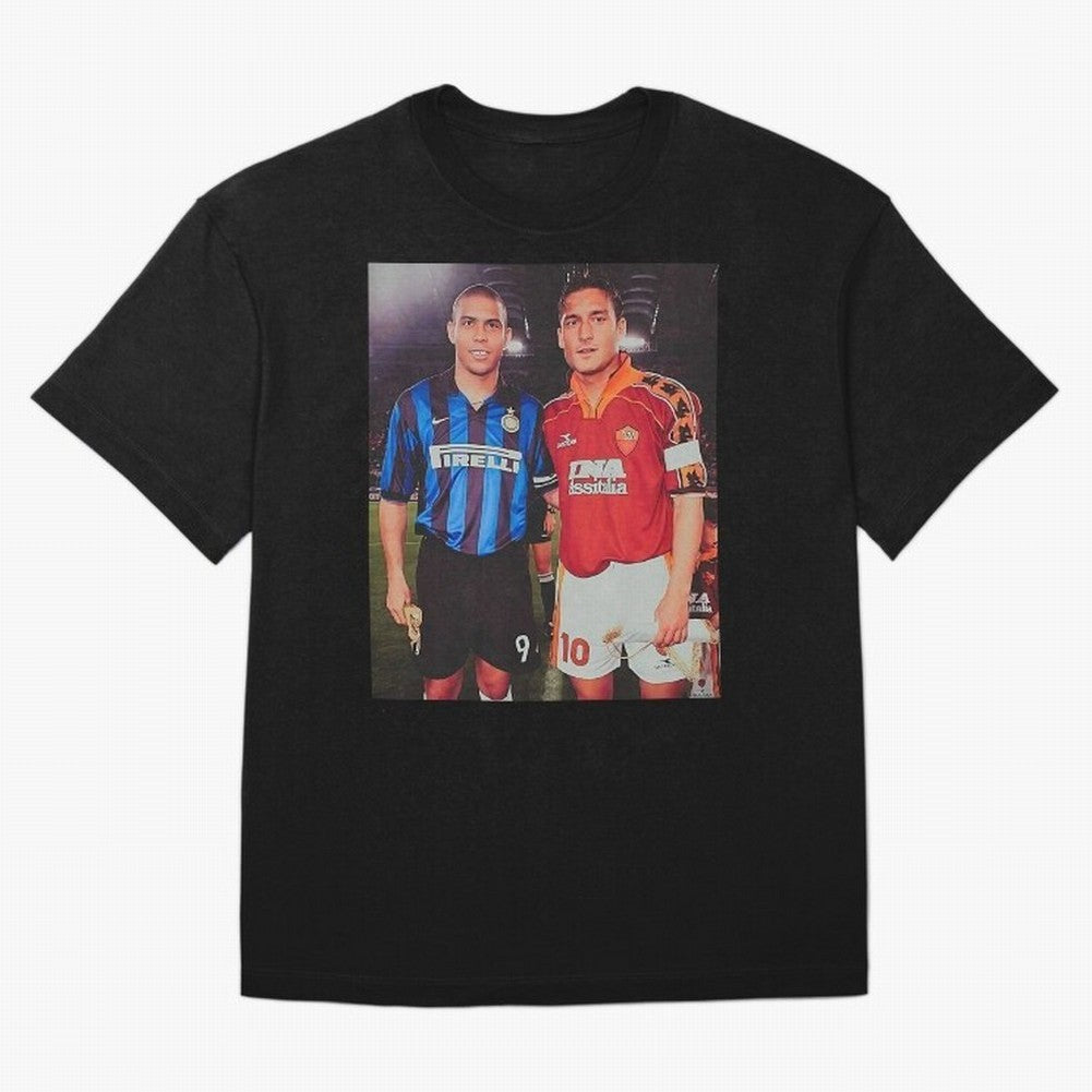 Clash of Class. Francesco Totti and Ronaldo Nazario sometime in the 90s. Oversized T-Shirt Make Every Kick Count in FIFA World Cup 2026 USA Canada Mexico for Fans of CR7 and Netherlands, Bringing Retro Football Energy, Iconic Rivalries, Trophy