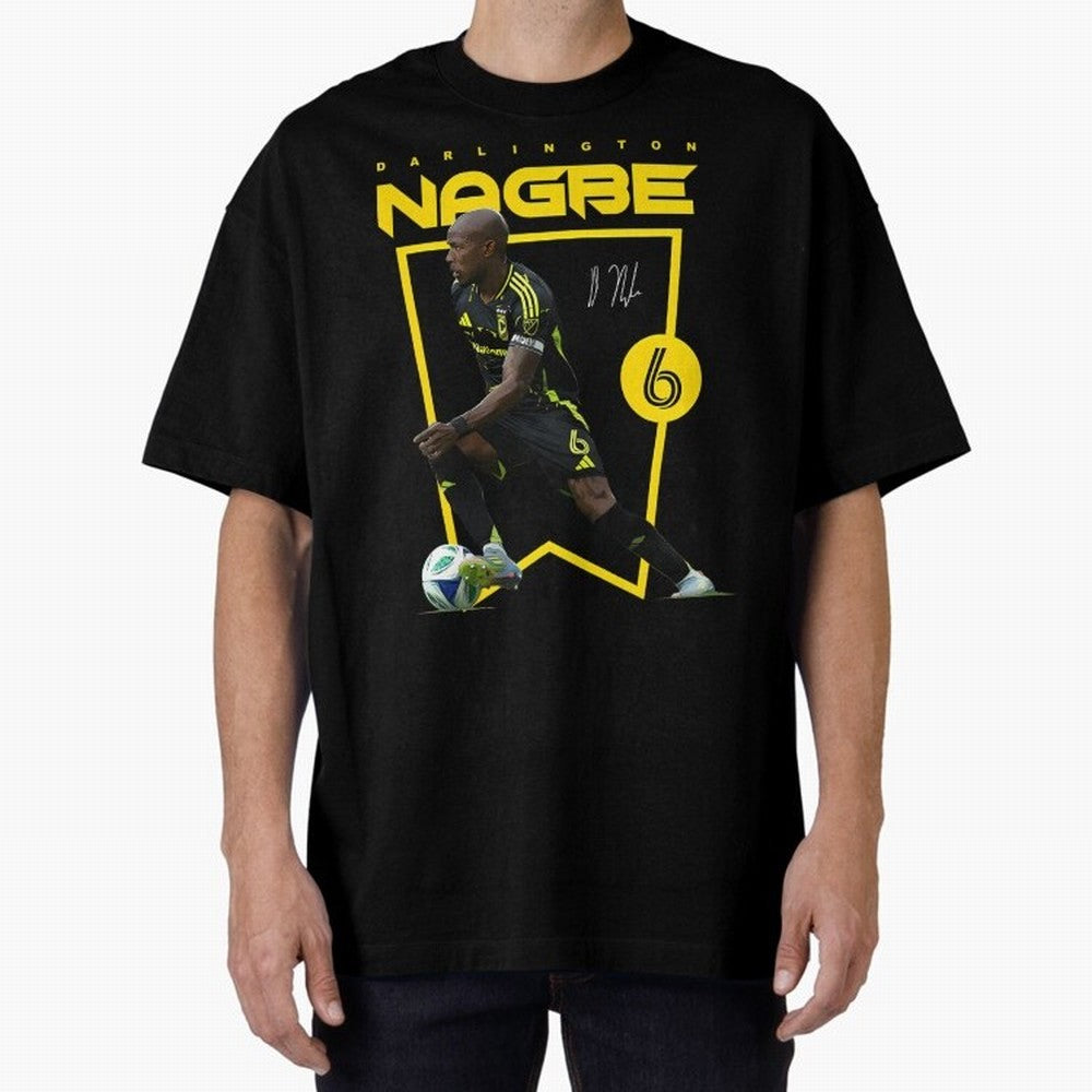 Darlington Nagbe Columbus Crew Oversized T-Shirt Feel the Heartbeat of Match Day Hype around FIFA World Cup 2026, Mbappe and Neymar, France and Portugal, Vintage Soccer Flavor, Modern Football Stars, National Flags and Final Night Emotion; Created