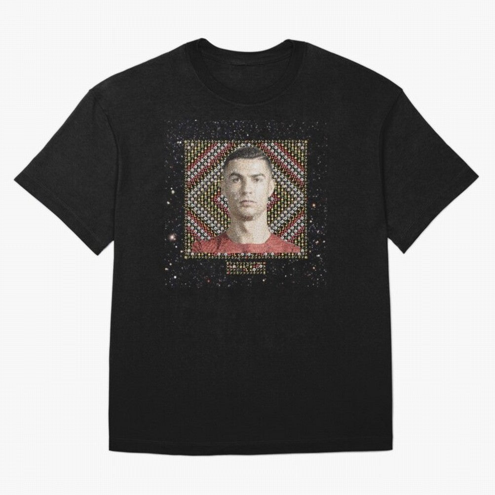 CR7 Emojified ¨C Ronaldo-Inspired Grid Tribute | Visual Power in Emoji Form | Football Legend Art Series Oversized T-Shirt Celebrate Fan Culture around Match Day Hype around FIFA World Cup 2026 USA Canada Mexico, Messi and Cristiano Ronaldo,