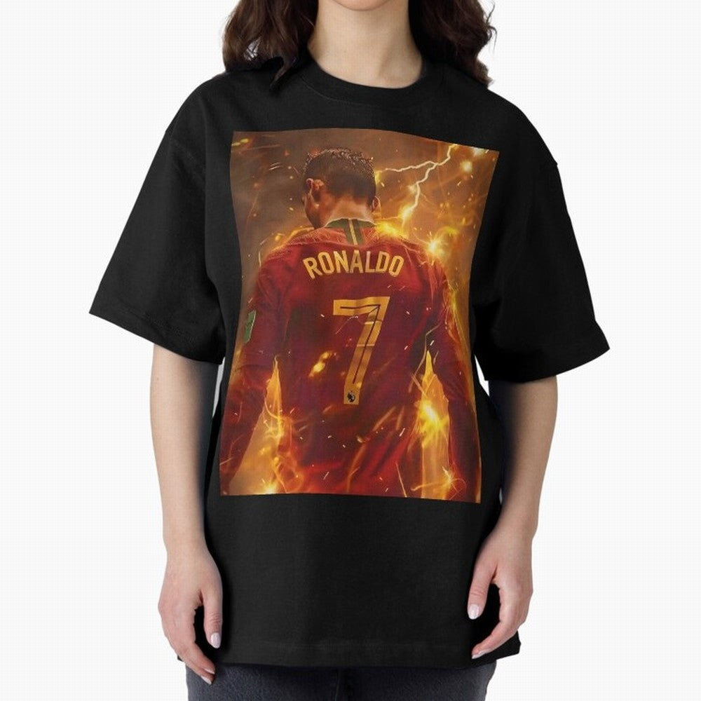CR7 Christiano Ronaldo Oversized T-Shirt Keep the Legacy of FIFA World Cup 2026 Group Stage for Fans of CR7 and Messi and Brazil, Bringing Tournament Hype, Historic Matchups, Family Viewing Parties and Global Sports Pride; Perfect for Supporters