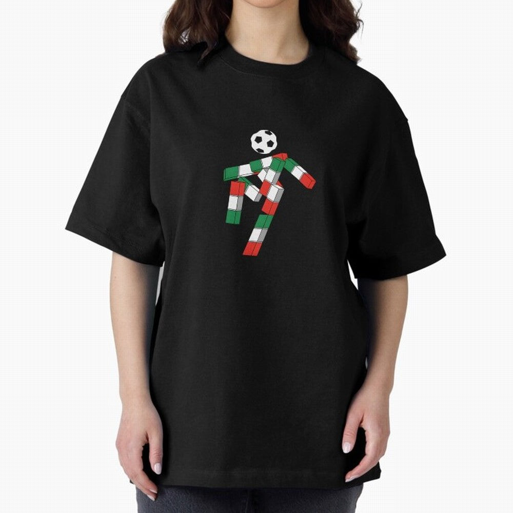 Ciao - World Cup 90' Mascote Logo Oversized T-Shirt Bring Match Day Fire to FIFA World Cup 2026 Spirit, Celebrating Argentina, Cristiano Ronaldo, Soccer Culture, Superstar Moments, National Team Dreams and Competitive Fire; Great for Supporters Who