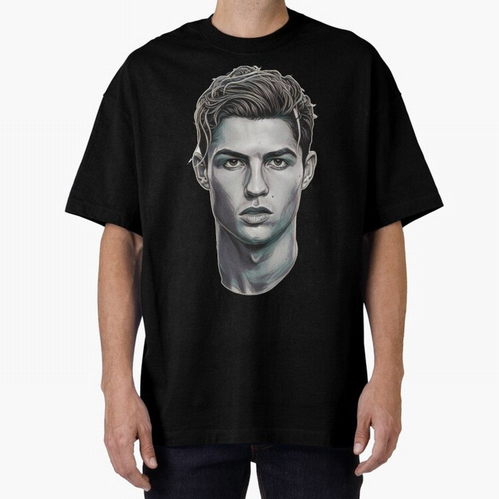 Ronaldo drawing 2008 Oversized T-Shirt Treasure FIFA World Cup 2026 USA Canada Mexico Spirit, Featuring France and Portugal, CR7, Stadium Chants, National Pride, Trophy Dreams and Unforgettable Football Memories; Perfect for Fans, Collectors,