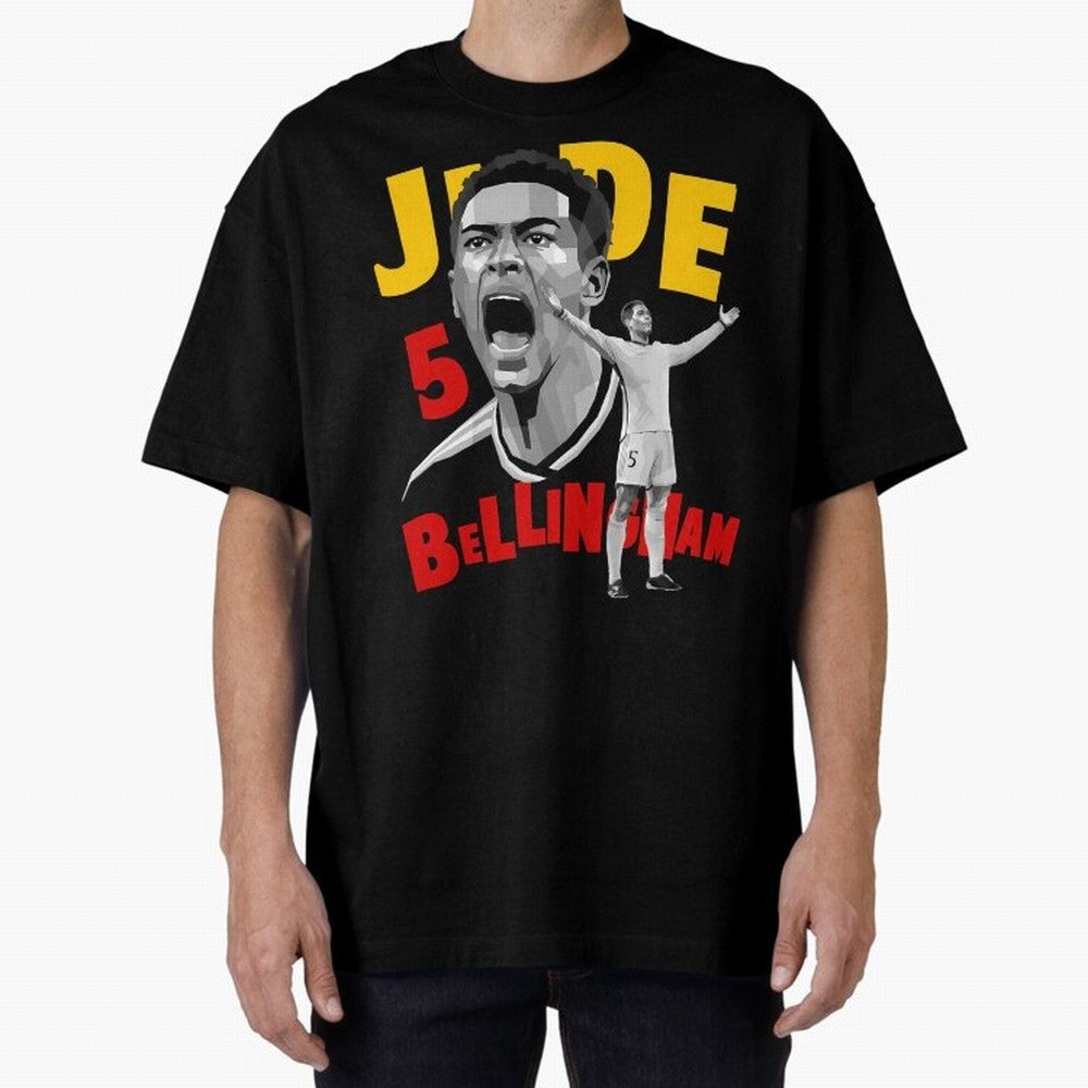 Jude Bellingham Oversized T-Shirt Step into Match Day Hype around FIFA World Cup 2026, Cristiano Ronaldo, France and Portugal, Tournament Hype, Historic Matchups, Family Viewing Parties and Global Sports Pride; Made for Collectors Who Enjoy Iconic