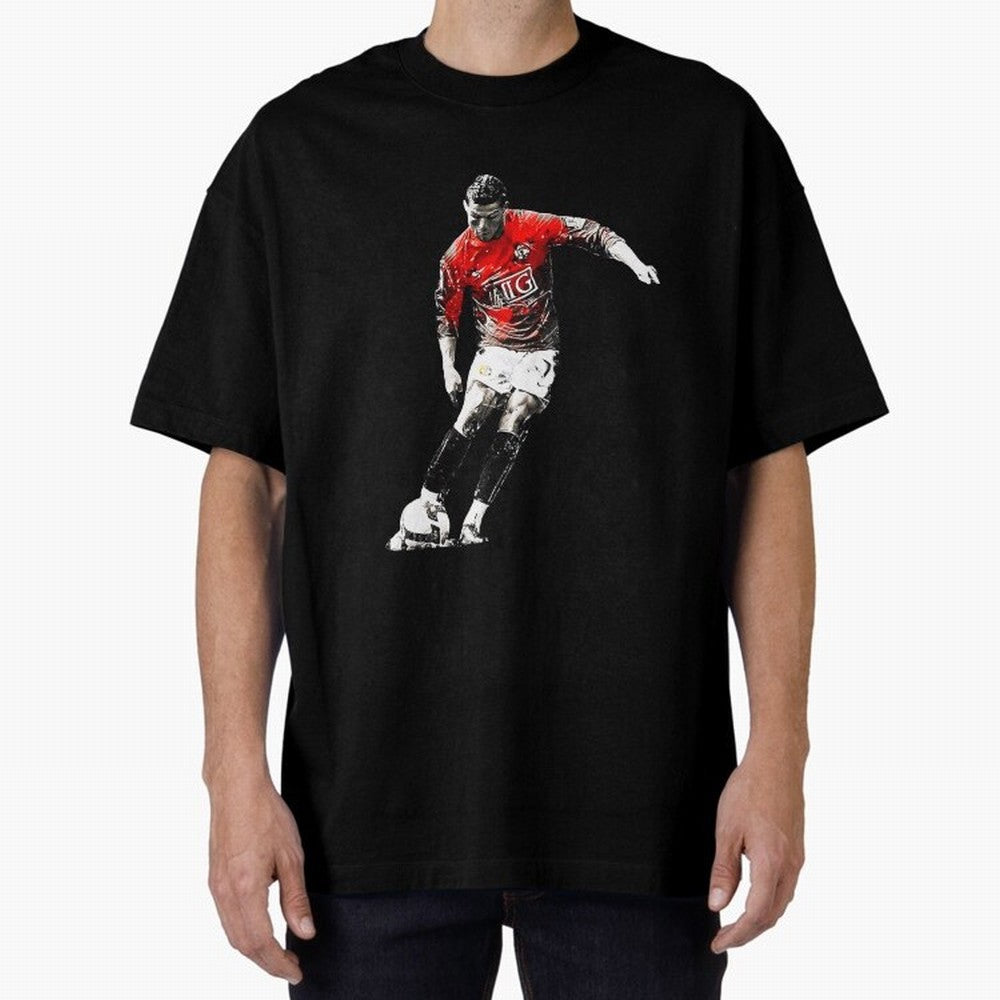 CR7 Artwork For Soccer Fans Gift For Football Lovers Oversized T-Shirt Stand Proud for FIFA World Cup 2026 Spirit, Built around Netherlands, Mbappe, Sports Nostalgia, International Competition, Famous Players and Unforgettable Victories; Great for