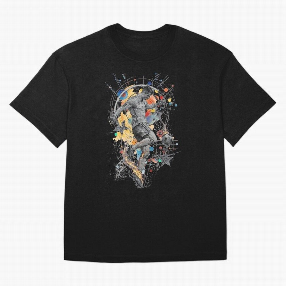 Cosmic Ronaldo Made of Star Stuff Artwork For Football Fans Gift For Soccer Enthusiasts Oversized T-Shirt Support FIFA World Cup 2026 Spirit, Made for France and Portugal, CR7 and Messi, Fan Favorite Moments, National Team Passion, Big Match Drama