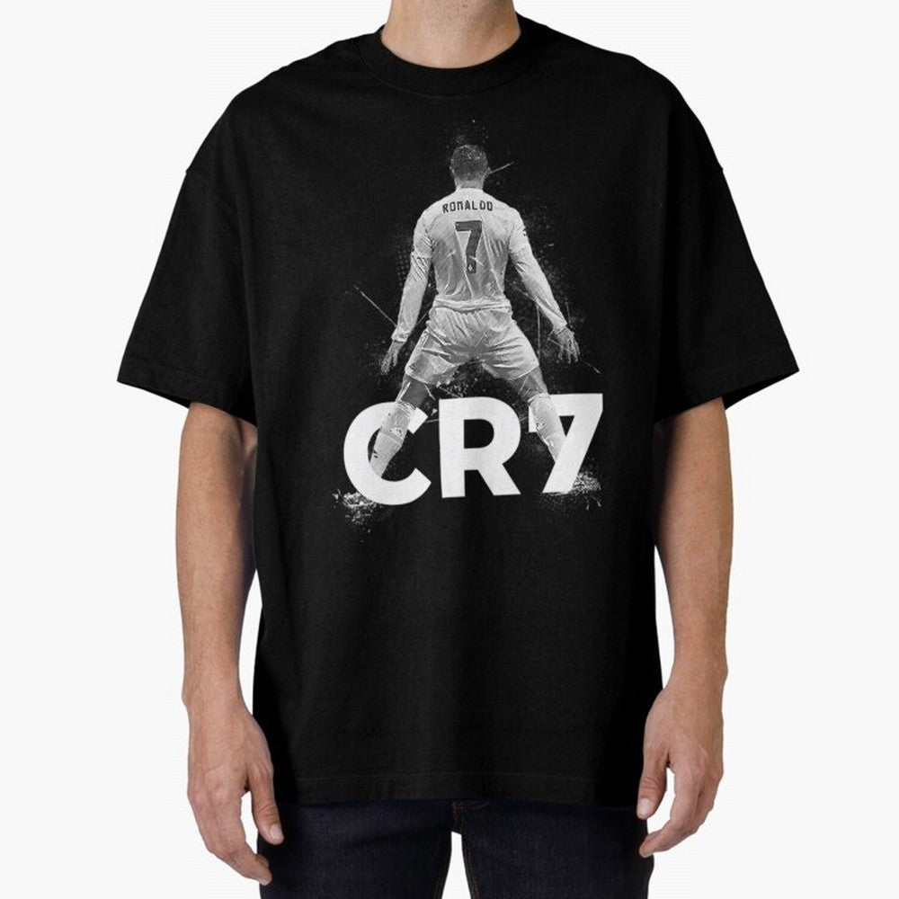 CR7 Ronaldo Celebration Artwork For Football Fans Gift For Soccer Enthusiasts Oversized T-Shirt Make Every Kick Count in the FIFA World Cup 2026 USA Canada Mexico Journey through Messi, Neymar and Mbappe Highlights, Netherlands Pride, Soccer