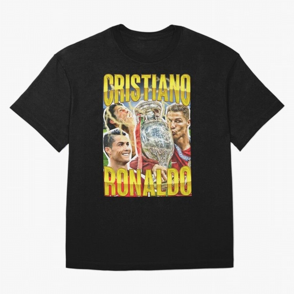 Ronaldo Siuuu Celebration Silhouette Design For Football Fans, Gift For Soccer Enthusiasts Oversized T-Shirt Back Your Heroes with FIFA World Cup 2026 USA Canada Mexico for Fans of CR7 and Messi and Spain and Netherlands, Bringing Tournament Hype,