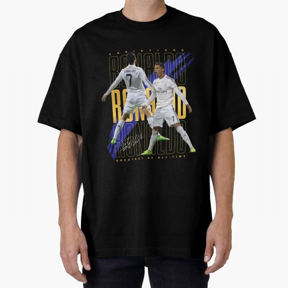 Ronaldo Soccer Legend Design For Football Fans Gift For Sports Enthusiasts Oversized T-Shirt Bring Supporter Culture to FIFA World Cup 2026 USA Canada Mexico for Fans of Messi, Neymar and Mbappe and England, France and Netherlands, Bringing