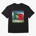 Portugal Flag 3D Football Design ¨C Supporters Portugal Oversized T-Shirt Stand Out with Spirit from the FIFA World Cup 2026 USA Canada Mexico Journey through Mbappe and Neymar Highlights, France Pride, Football Passion, Legendary Performances,