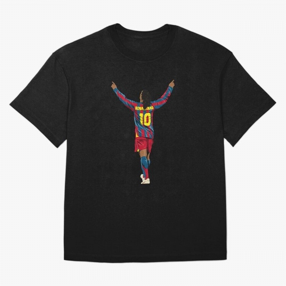 Ronaldinho Oversized T-Shirt Show Support during FIFA World Cup 2026 USA Canada Mexico Filled with Mbappe, Portugal Energy, Stadium Chants, National Pride, Trophy Dreams and Unforgettable Football Memories; Great for Watch Parties, Sports Bars,