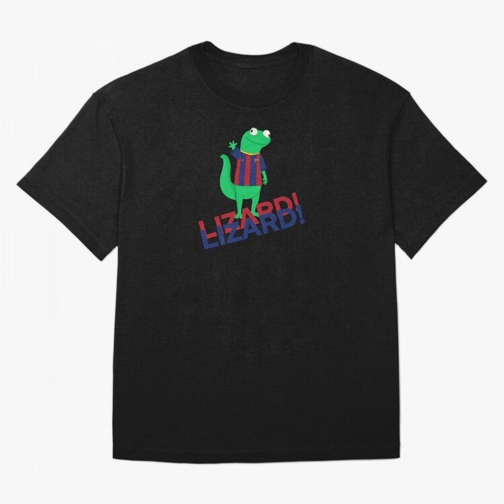 Viral lizard meme fcbarcelona Oversized T-Shirt Enjoy FIFA World Cup 2026 Spirit, with Argentina, Cristiano Ronaldo, Stadium Memories, Football Loyalty, International Chants and Championship Tradition; Perfect for Supporters Who Want Bold Football