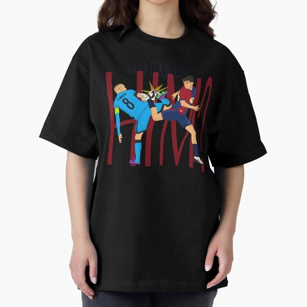 Iniesta and pedri the past and present Oversized T-Shirt Show Your Tournament Heart for FIFA World Cup 2026 Group Stage for Fans of CR7 and Messi and Portugal, Spain and Germany, Bringing Goal Celebration Energy, Supporter Heritage, Football Icons
