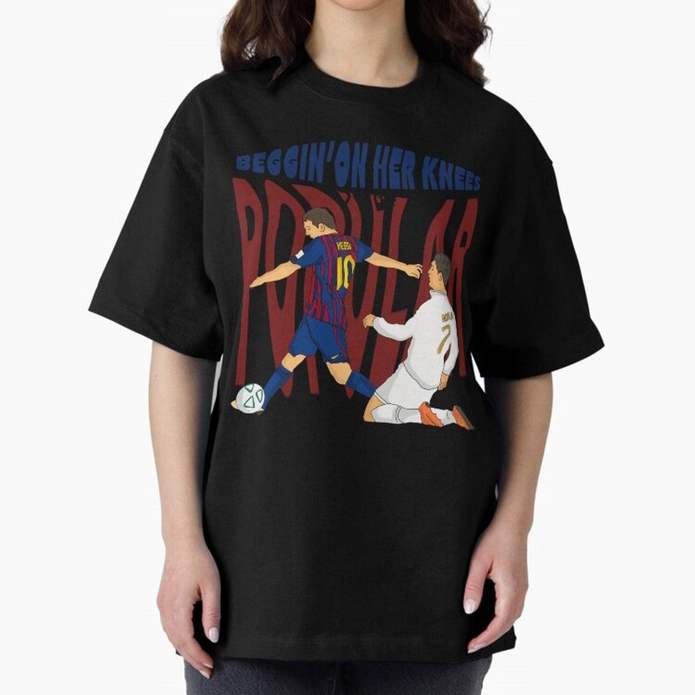 Messi and Ronaldo elclassico moment Oversized T-Shirt Cheer for the FIFA World Cup 2026 Group Stage Journey through Haaland and Mbappe Highlights, England Pride, Global Supporter Spirit, Legendary Goals, National Colors and Tournament Celebration;