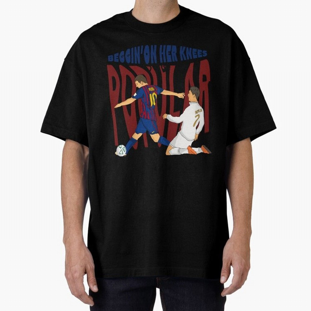 Messi and Ronaldo elclassico moment Oversized T-Shirt Cheer for the FIFA World Cup 2026 Group Stage Journey through Haaland and Mbappe Highlights, England Pride, Global Supporter Spirit, Legendary Goals, National Colors and Tournament Celebration;