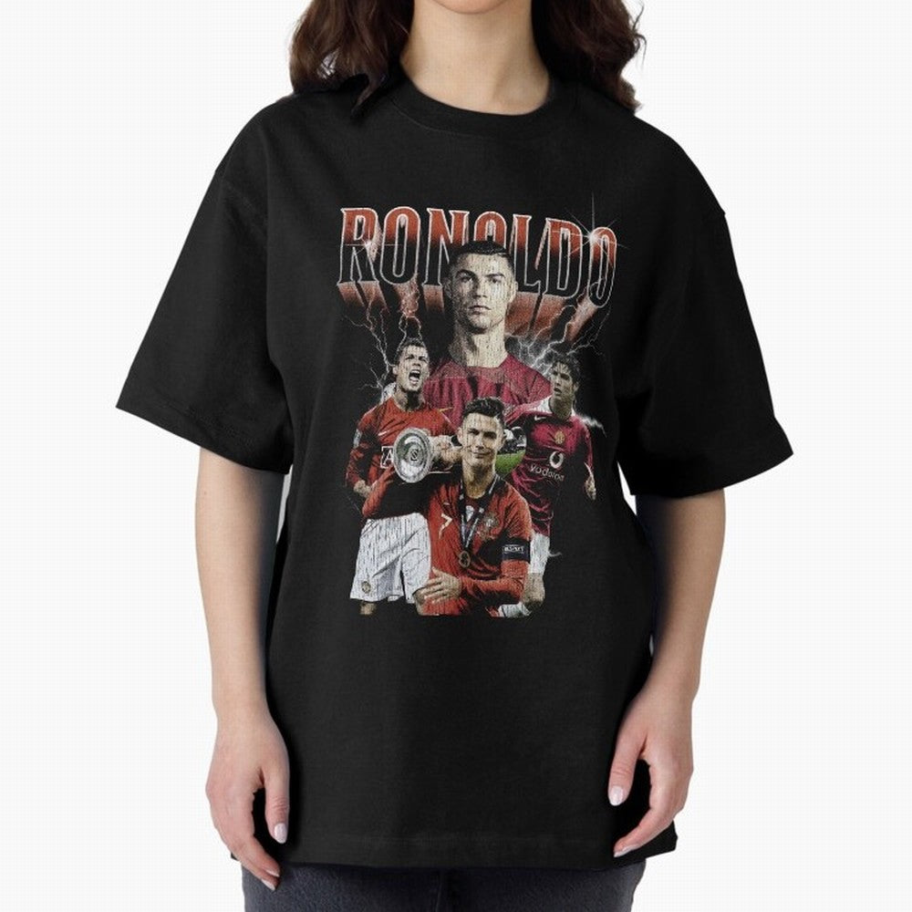 CR7 Vintage T-Shirt Oversized T-Shirt Celebrate Rivalries and Pride in Global Football Passion for FIFA World Cup 2026 Group Stage, with CR7 and Messi, England and Germany, Championship Spirit, Famous Goals, Roaring Crowds and International