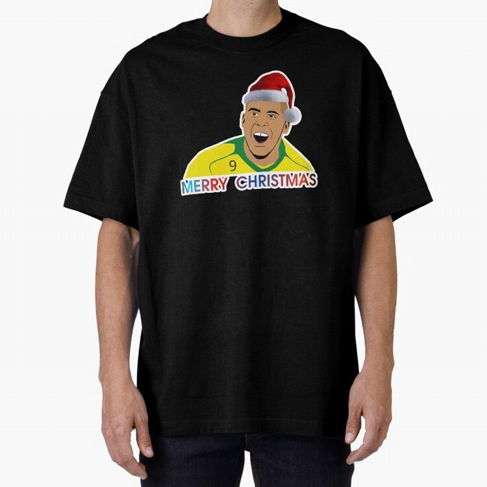 Ronaldo Christmas illustration Oversized T-Shirt Upgrade FIFA World Cup 2026 USA Canada Mexico Driven by Cristiano Ronaldo, Haaland and CR7, Netherlands Energy, Football History, Final Match Energy, Crowd Noise and Once in a Lifetime Moments; Great