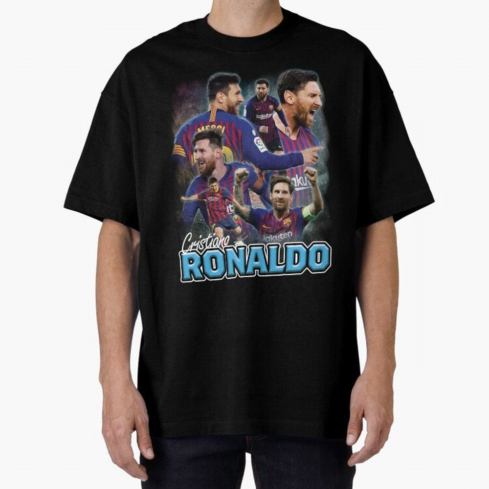 Ronaldo / Messi Pardoy Shirt Oversized T-Shirt Refresh the FIFA World Cup 2026 USA Canada Mexico Journey through Neymar, Haaland and Cristiano Ronaldo Highlights, England, France and Netherlands Pride, Stadium Chants, National Pride, Trophy Dreams