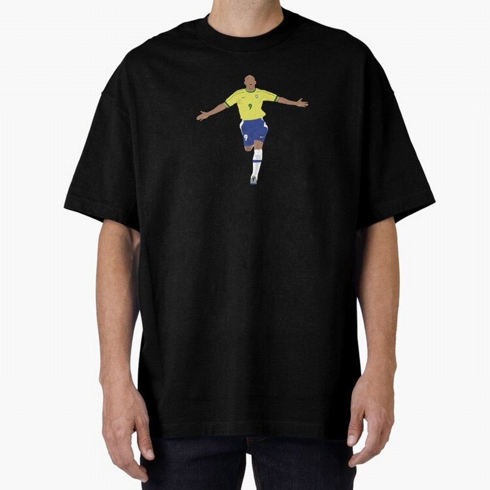 Ronaldo Luis Nazario Oversized T-Shirt Capture Stadium Memories from FIFA World Cup 2026 Group Stage for Fans of Messi and Netherlands, Bringing Championship Spirit, Famous Goals, Roaring Crowds and International Football Unity; Made for Collectors