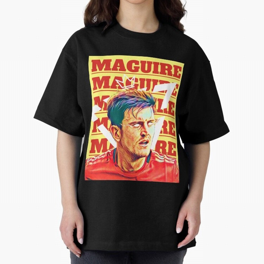 HARRY MAGUIRE, THE CAPTAIN Oversized T-Shirt Stand Out with Spirit from FIFA World Cup 2026 Group Stage Spirit, Celebrating Brazil, CR7, Championship Spirit, Famous Goals, Roaring Crowds and International Football Unity; Built for Supporters