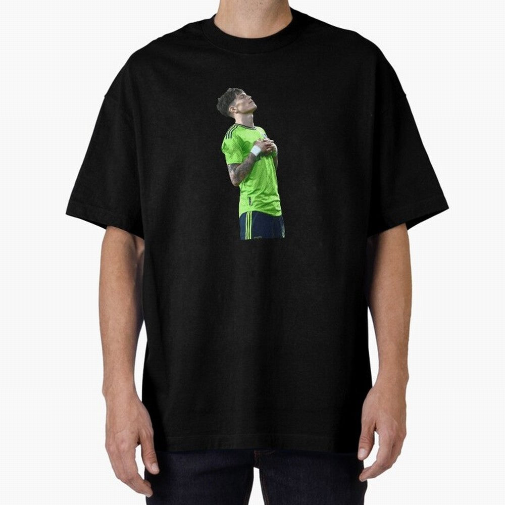 Alejandro Garnacho Oversized T-Shirt Show Your Stadium Side during Match Day Hype around FIFA World Cup 2026, Mbappe, Brazil, Portugal and Argentina, Football Passion, Legendary Performances, Festival Vibes and Supporter Community; Ideal for Fans