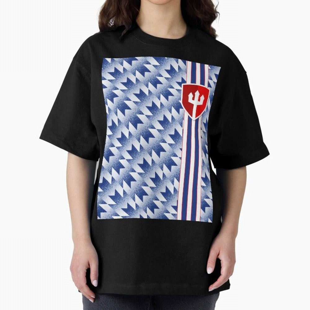Manchester United 94 Away Jersey Pattern Oversized T-Shirt Honor Champions and Dreams in FIFA World Cup 2026 USA Canada Mexico Spirit, Centered on Argentina, France and Brazil, Cristiano Ronaldo, Haaland and CR7, Game Day Rituals, Football Legends,
