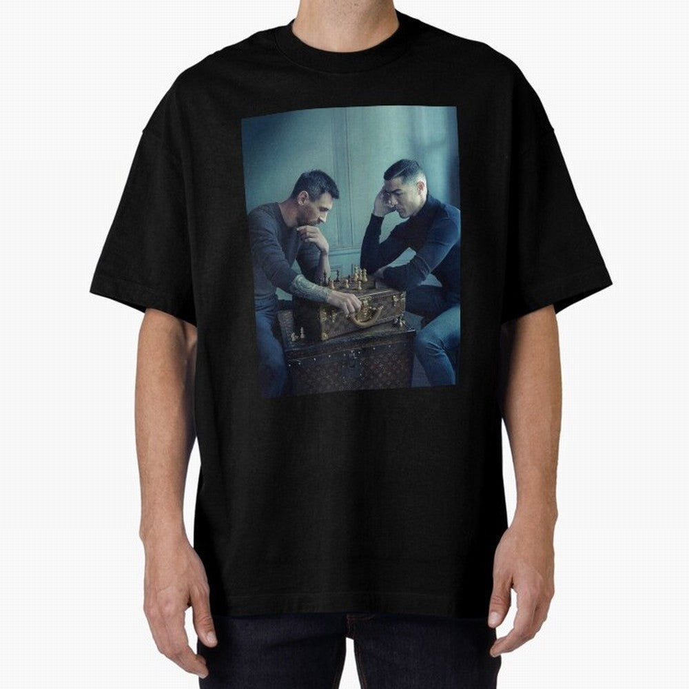 Messi and Ronaldo Chess Shirt, Vintage Lionel Messi Shirt, Lionel Messi Sweatshirt, Messi Hoodie, Retro Messi Hoodie Oversized T-Shirt Feel the Heartbeat of the FIFA World Cup 2026 Group Stage Journey through Cristiano Ronaldo Highlights,