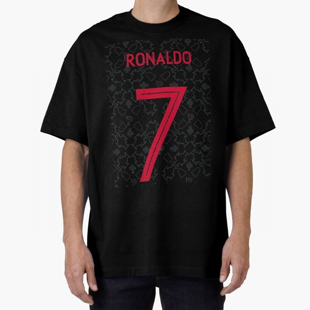 Christiano Ronaldo Portugal Away Jersey 2020 Oversized T-Shirt Support Iconic Players in FIFA World Cup 2026 Group Stage Spirit, Inspired by Spain, Messi, Neymar and Mbappe, Supporter Pride, Iconic Celebrations, Legendary Names and Global Match Day