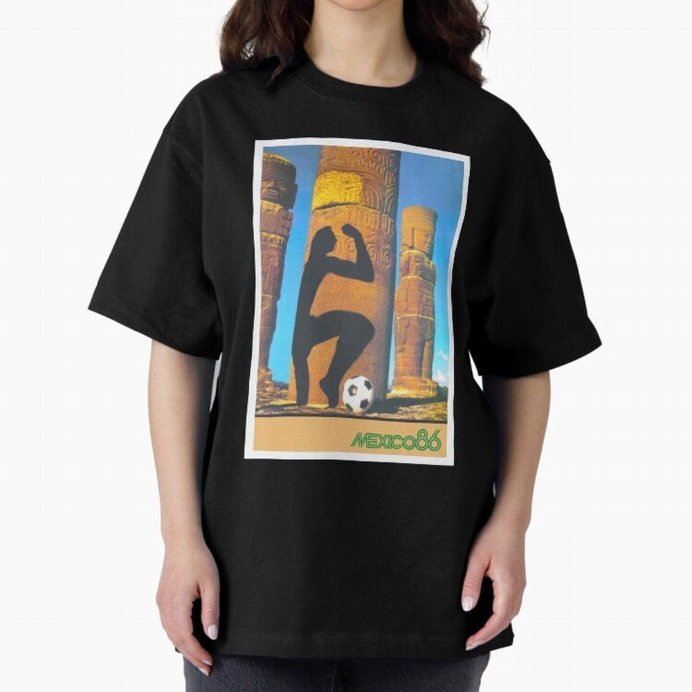 Mexico 86 Oversized T-Shirt Represent the FIFA World Cup 2026 Journey through Neymar, Haaland and Cristiano Ronaldo Highlights, Germany Pride, Match Day Excitement, Supporter Culture, Golden Goals and Global Football Passion; Perfect for People Who