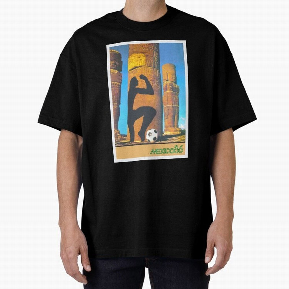 Mexico 86 Oversized T-Shirt Represent the FIFA World Cup 2026 Journey through Neymar, Haaland and Cristiano Ronaldo Highlights, Germany Pride, Match Day Excitement, Supporter Culture, Golden Goals and Global Football Passion; Perfect for People Who