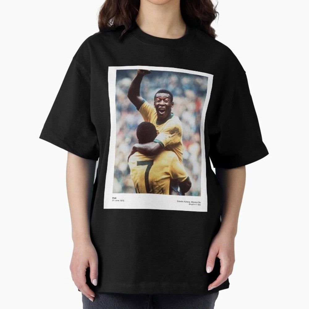 Pele Oversized T-Shirt Celebrate National Team Dreams in FIFA World Cup 2026 USA Canada Mexico Celebrating CR7 and Messi, Spain and Netherlands Energy, Football History, Final Match Energy, Crowd Noise and Once in a Lifetime Moments; Great for