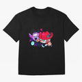 RonaDora chibis Oversized T-Shirt Cheer through Every Moment of FIFA World Cup 2026 USA Canada Mexico for Fans of Cristiano Ronaldo, Haaland and CR7 and Portugal, Spain and Germany, Bringing Sports Nostalgia, International Competition, Famous