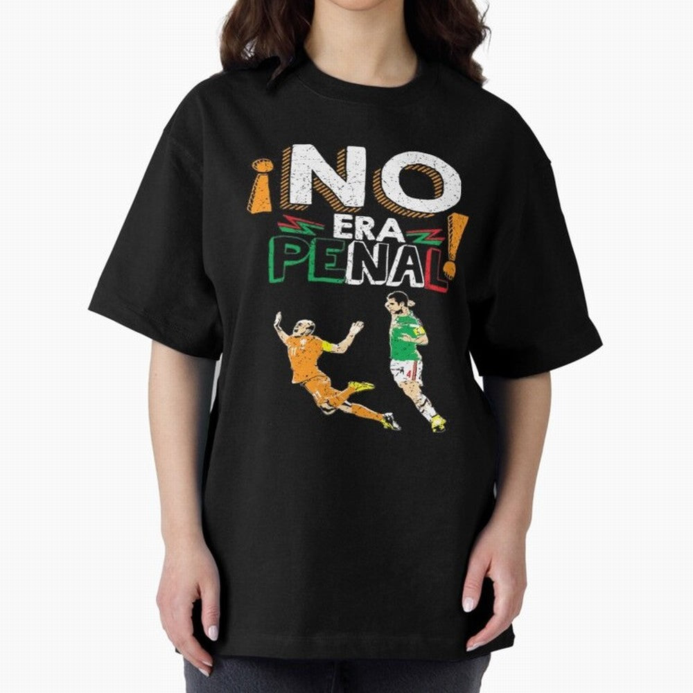 No Era Penal Oversized T-Shirt Capture Stadium Memories from FIFA World Cup 2026 Group Stage Spirit, Centered on Argentina and Brazil, Messi, Global Supporter Spirit, Legendary Goals, National Colors and Tournament Celebration; Perfect for People