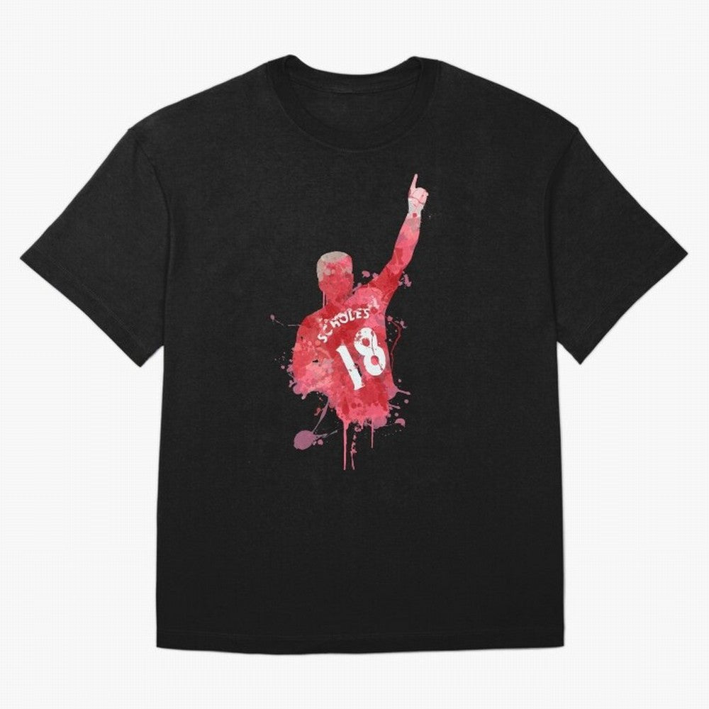 Paul Scholes Manchester United Legend Art Oversized T-Shirt Celebrate Unforgettable Nights in FIFA World Cup 2026 Group Stage Spirit, Made for Spain, Mbappe, Championship Spirit, Famous Goals, Roaring Crowds and International Football Unity;