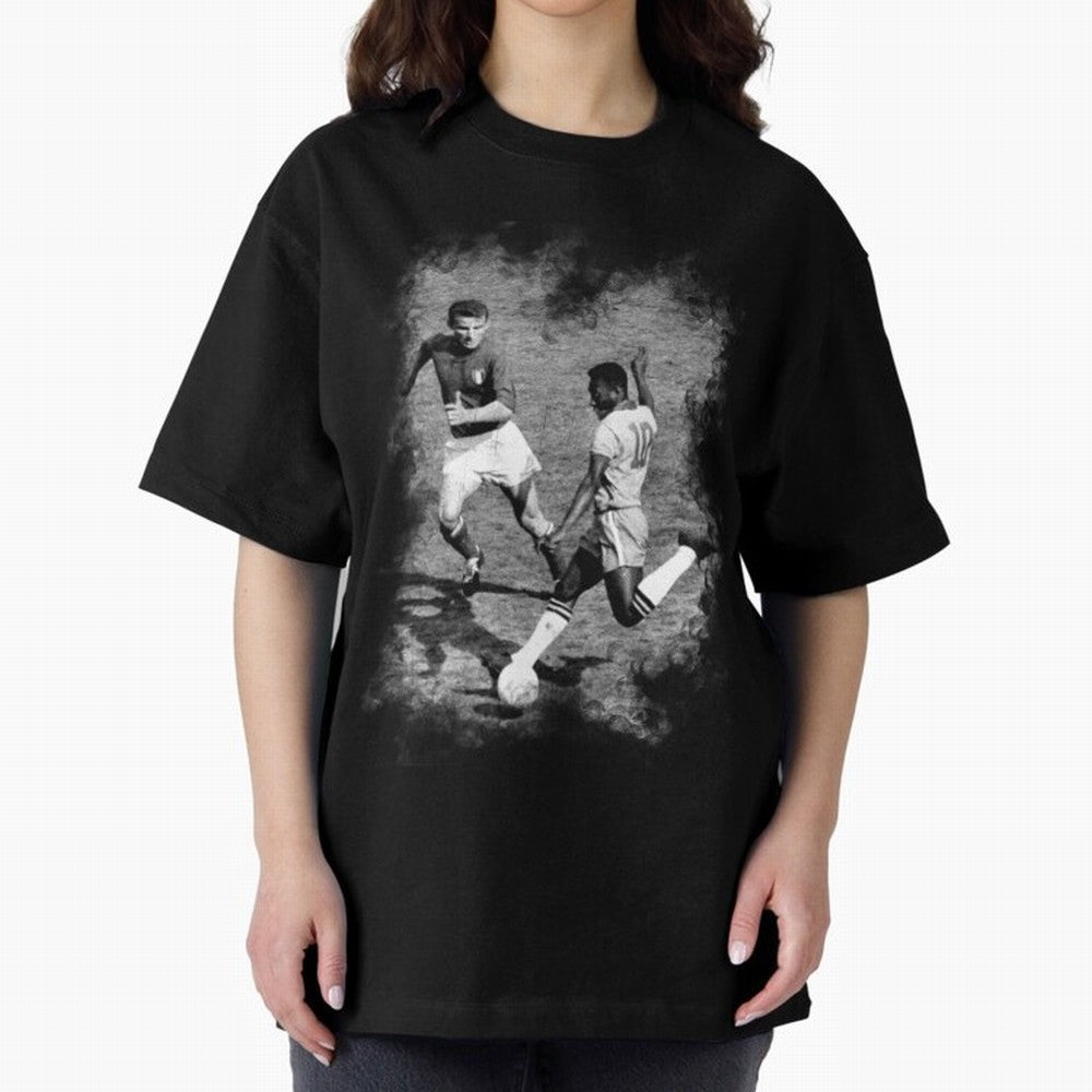 Pele Oversized T-Shirt Enjoy the Biggest Football Party of FIFA World Cup 2026 for Fans of Mbappe and Argentina, France and Brazil, Bringing Soccer Culture, Superstar Moments, National Team Dreams and Competitive Fire; Perfect for Supporters Who