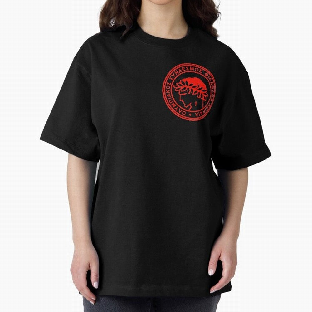 Olympiakos FC Oversized T-Shirt Capture Stadium Memories from FIFA World Cup 2026 USA Canada Mexico Highlighting Messi and Cristiano Ronaldo, Germany Energy, Sports Nostalgia, International Competition, Famous Players and Unforgettable Victories;
