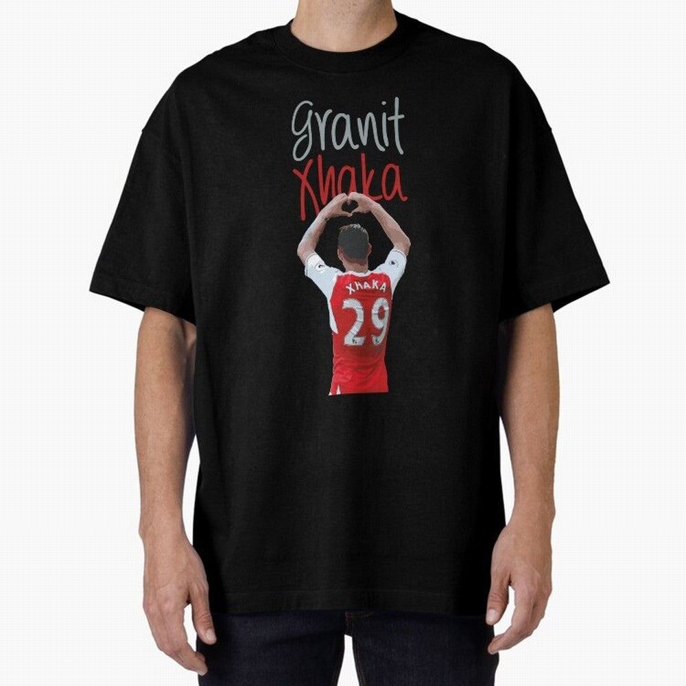 Granit Xhaka Oversized T-Shirt Represent Global Football Passion for FIFA World Cup 2026 Group Stage, Centered on Haaland, Portugal, Tournament Hype, Historic Matchups, Family Viewing Parties and Global Sports Pride; Ideal for Fans Who Follow