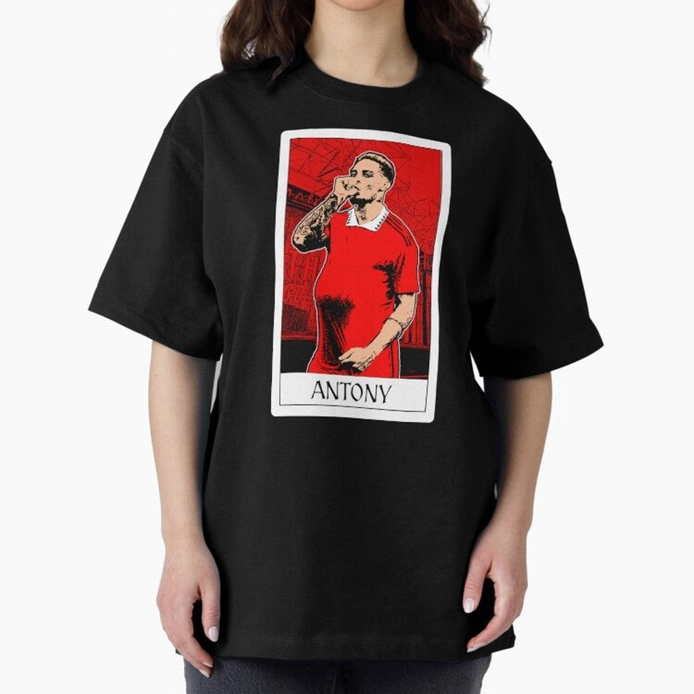 Antony Oversized T-Shirt Follow the Final Road of Match Day Hype around FIFA World Cup 2026 USA Canada Mexico, Messi and Cristiano Ronaldo, France, Worldwide Fan Energy, Dramatic Goals, Stadium Lights and Championship Celebrations; Ideal for