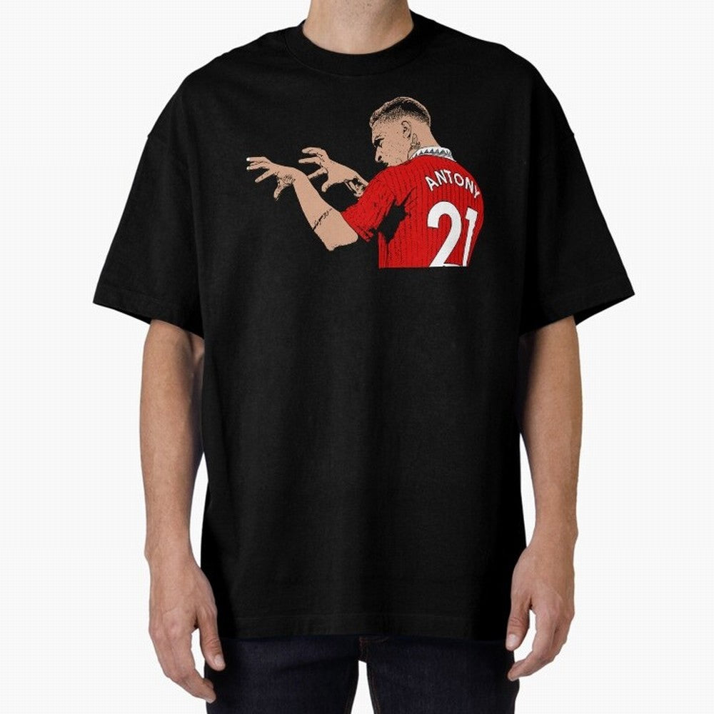 Antony Oversized T-Shirt Celebrate Football Heritage in FIFA World Cup 2026 Centered on Messi and Cristiano Ronaldo, Argentina, France and Brazil Energy, Football Passion, Legendary Performances, Festival Vibes and Supporter Community; Ideal for