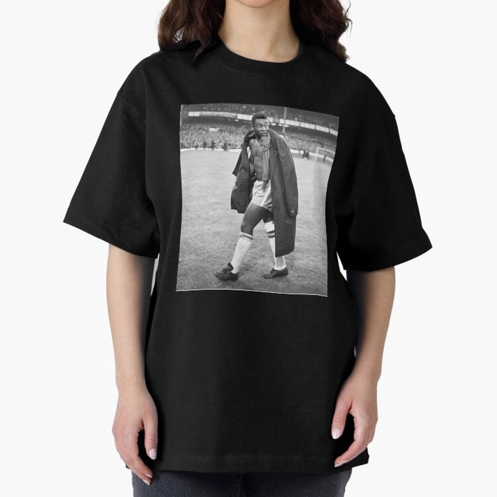 Pele Oversized T-Shirt Represent Fans Who Live for FIFA World Cup 2026 for Fans of Haaland and Mbappe and Germany, Bringing Retro Football Energy, Iconic Rivalries, Trophy Chase Drama and Stadium Atmosphere; Perfect for Supporters Who Want Bold