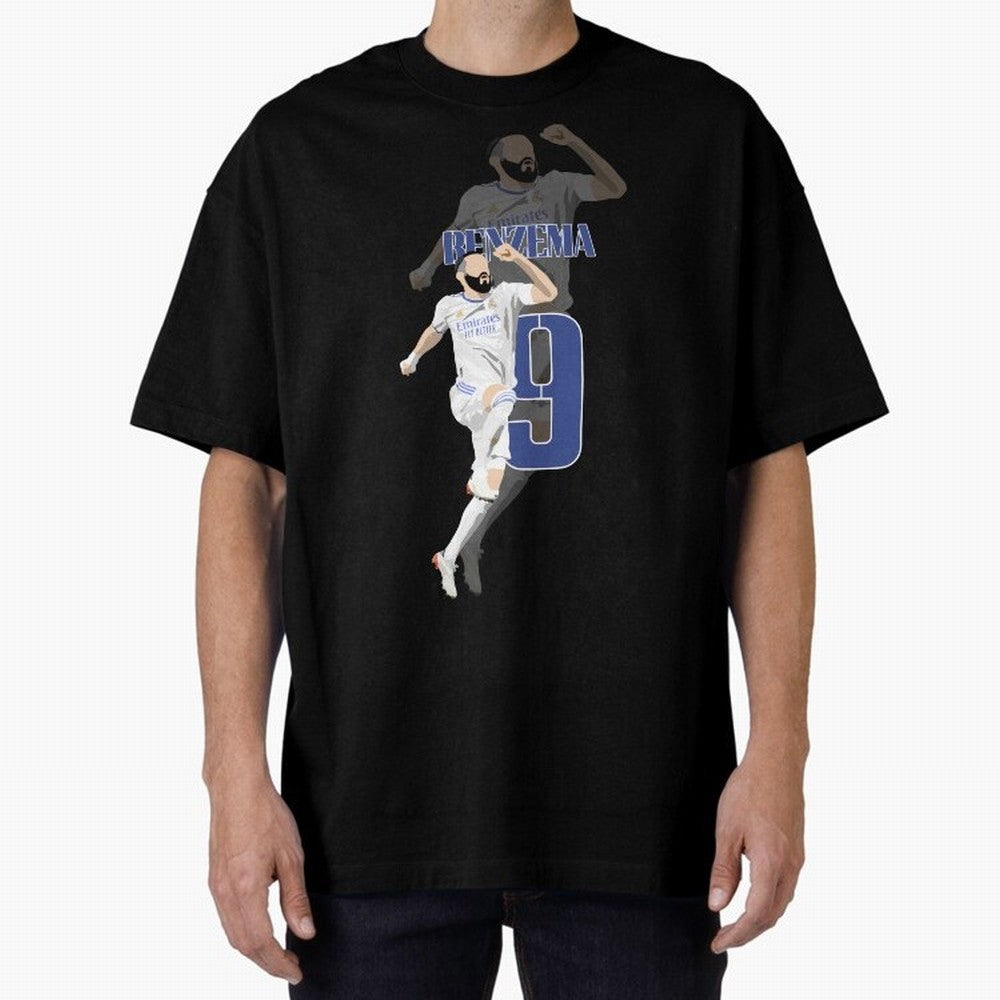 Karim Benzema 9 Oversized T-Shirt Bring a Vintage Feel to the FIFA World Cup 2026 Journey through Mbappe and Neymar Highlights, France Pride, Championship Spirit, Famous Goals, Roaring Crowds and International Football Unity; Ideal for Fans Who