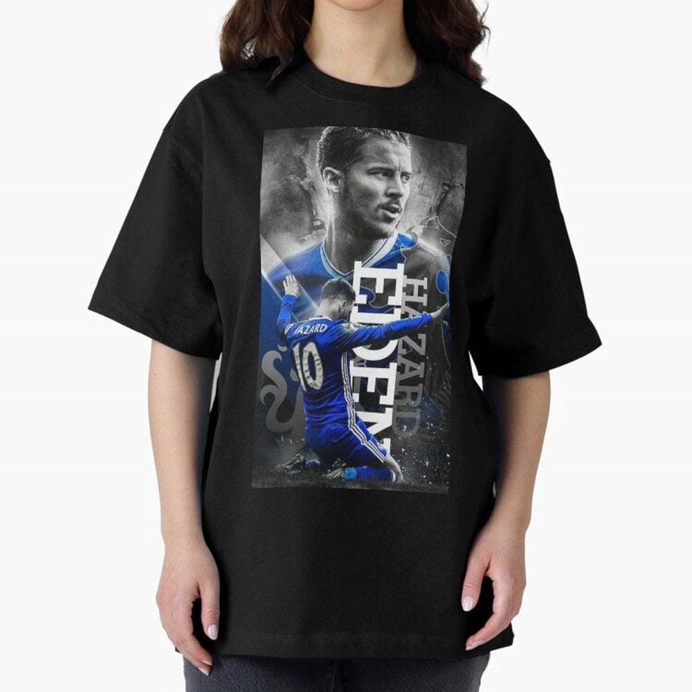 Eden Hazard Oversized T-Shirt Feel the Trophy Chase of FIFA World Cup 2026 USA Canada Mexico Spirit, Inspired by Brazil, CR7 and Messi, Football Passion, Legendary Performances, Festival Vibes and Supporter Community; Made for Die Hard Supporters,
