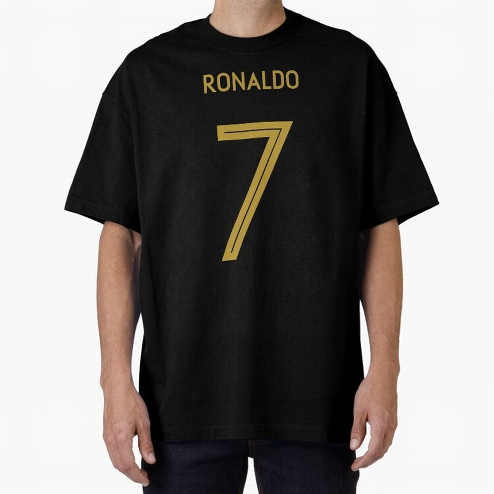 Christiano Ronaldo Portugal Jersey 2020 Oversized T-Shirt Embrace FIFA World Cup 2026 Group Stage Spirit, Highlighting France, Cristiano Ronaldo, Worldwide Fan Energy, Dramatic Goals, Stadium Lights and Championship Celebrations; Perfect for