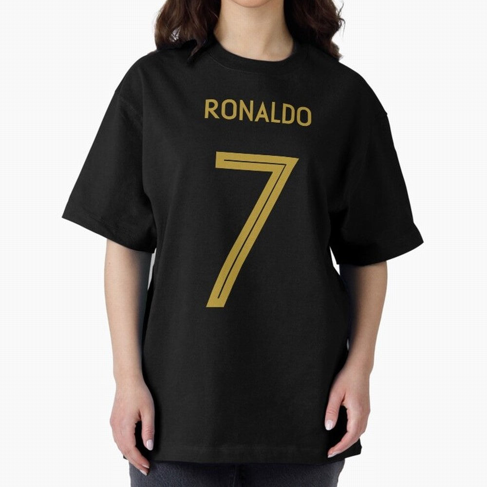Christiano Ronaldo Portugal Jersey 2020 Oversized T-Shirt Embrace FIFA World Cup 2026 Group Stage Spirit, Highlighting France, Cristiano Ronaldo, Worldwide Fan Energy, Dramatic Goals, Stadium Lights and Championship Celebrations; Perfect for