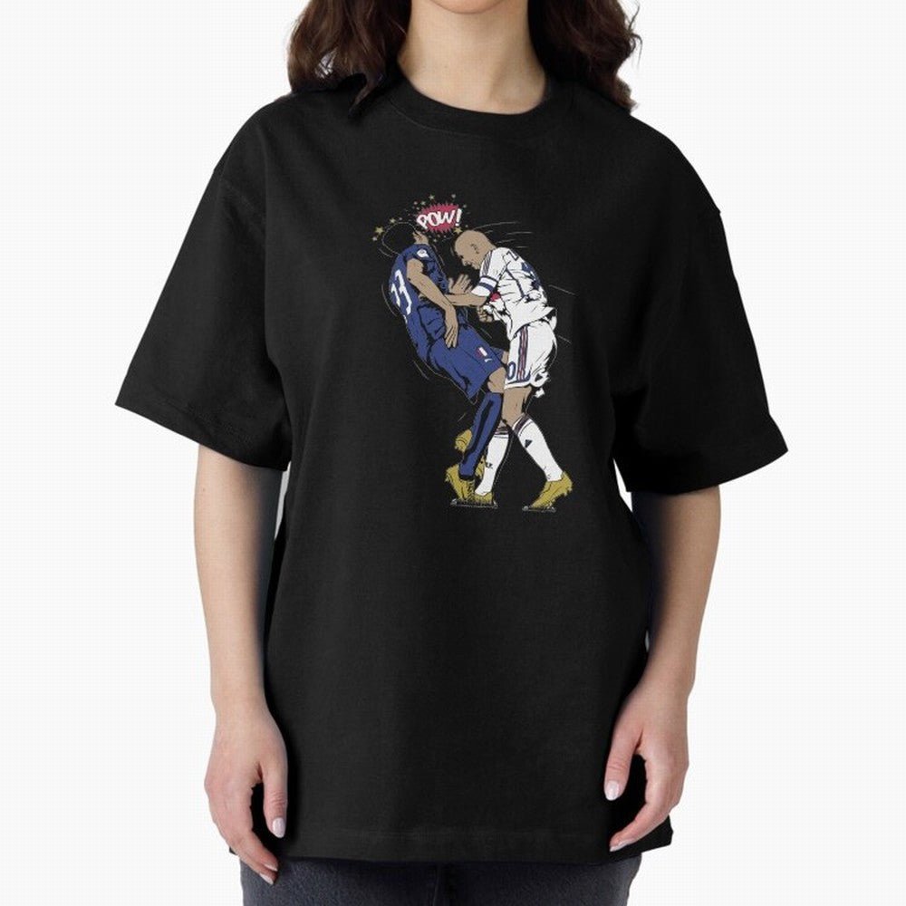 Zinedine Zidane Oversized T-Shirt Celebrate Global Football Passion for FIFA World Cup 2026 USA Canada Mexico, Filled with Messi and Cristiano Ronaldo, England, Championship Spirit, Famous Goals, Roaring Crowds and International Football Unity;