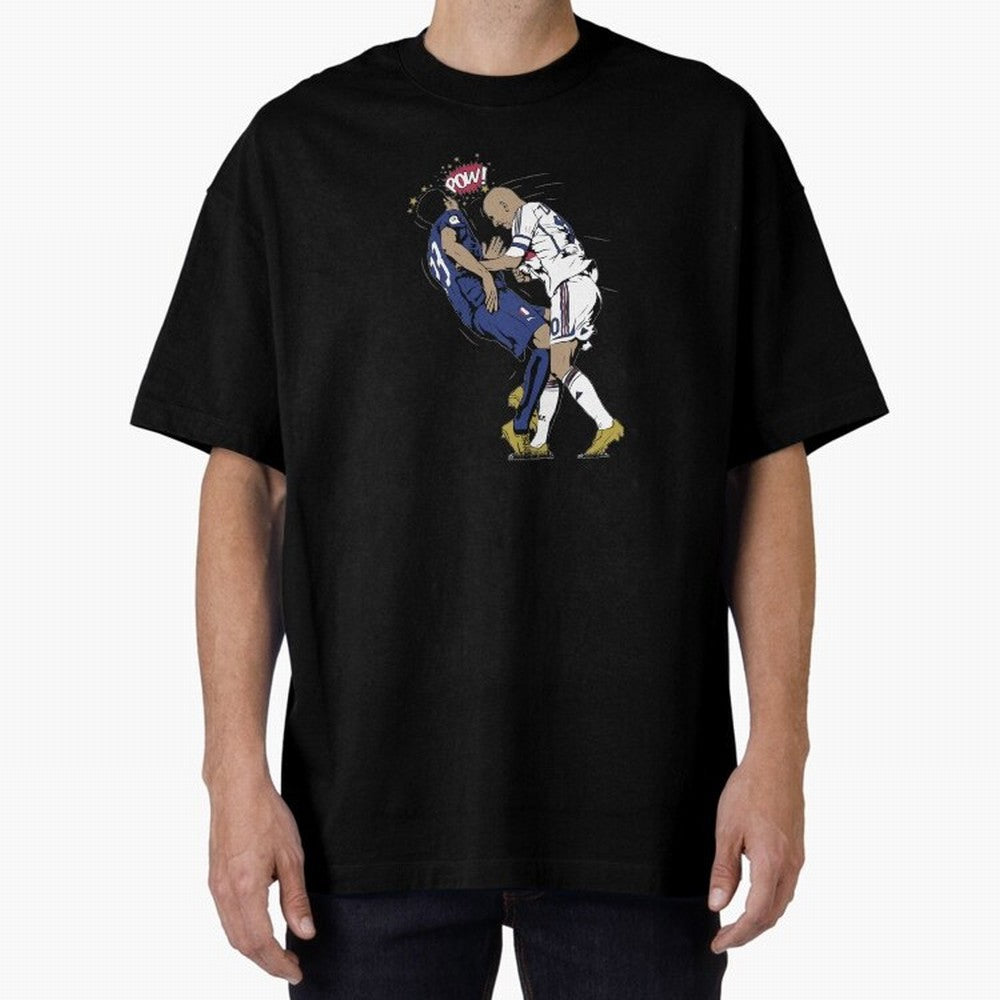 Zinedine Zidane Oversized T-Shirt Celebrate Global Football Passion for FIFA World Cup 2026 USA Canada Mexico, Filled with Messi and Cristiano Ronaldo, England, Championship Spirit, Famous Goals, Roaring Crowds and International Football Unity;