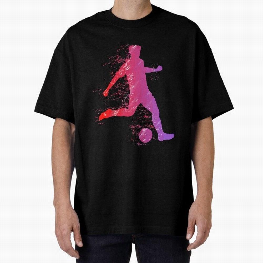 Soccer Player Shoot Oversized T-Shirt Bring a Vintage Feel to the FIFA World Cup 2026 USA Canada Mexico Journey through Messi and Cristiano Ronaldo Highlights, Portugal Pride, Sports Nostalgia, International Competition, Famous Players and